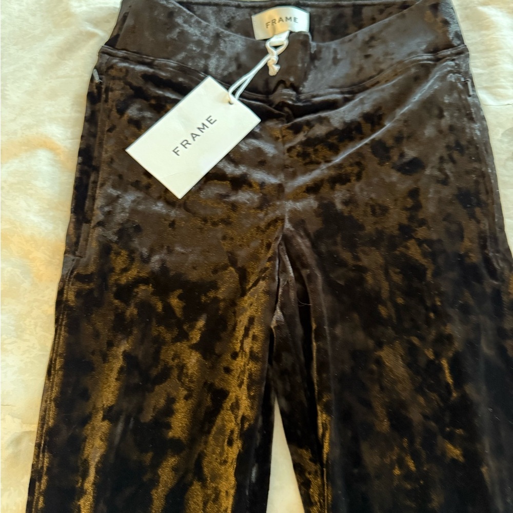 Frame Black Velvet Leggings